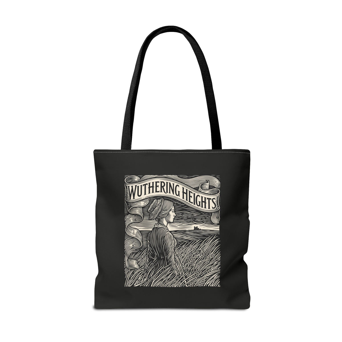 Wuthering Heights Illustrated Tote Bag — Gothic Novel Literary Canvas Tote