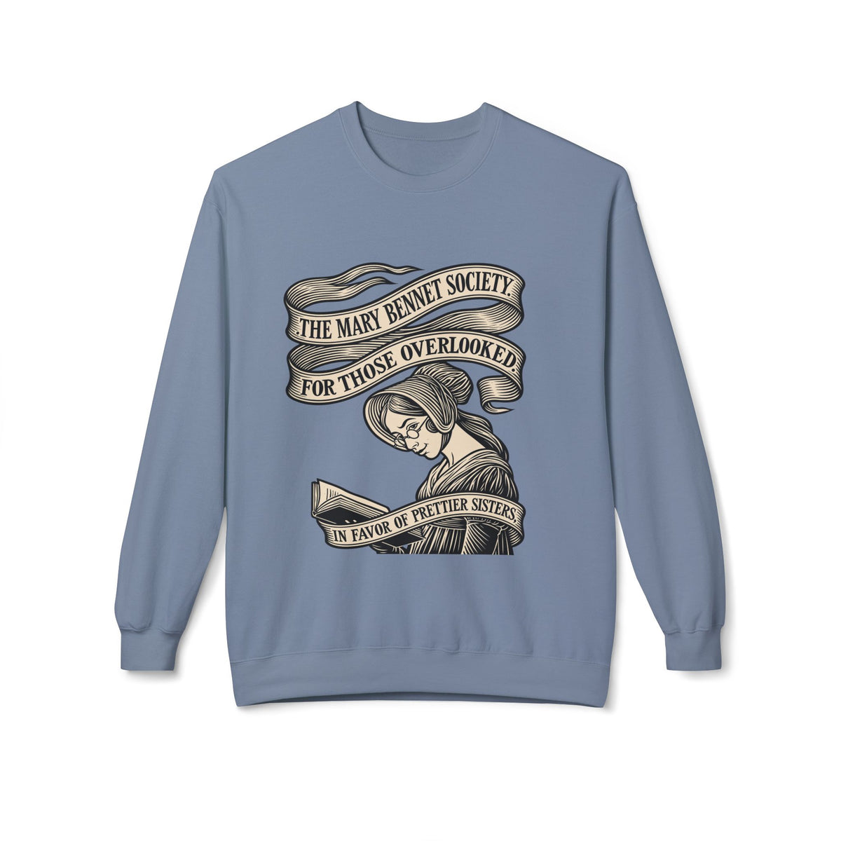 Crewneck Sweatshirt — “The Mary Bennet Society for Those Overlooked” Literary Pride Pullover