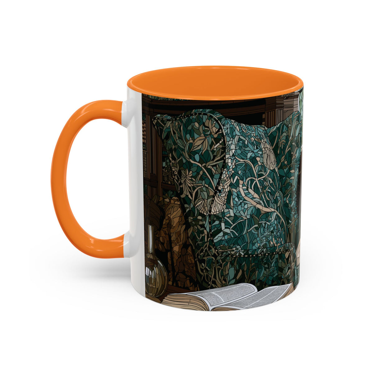 Cozy Reading Nook Cat Mug | Ceramic Coffee Cup 11oz 15oz