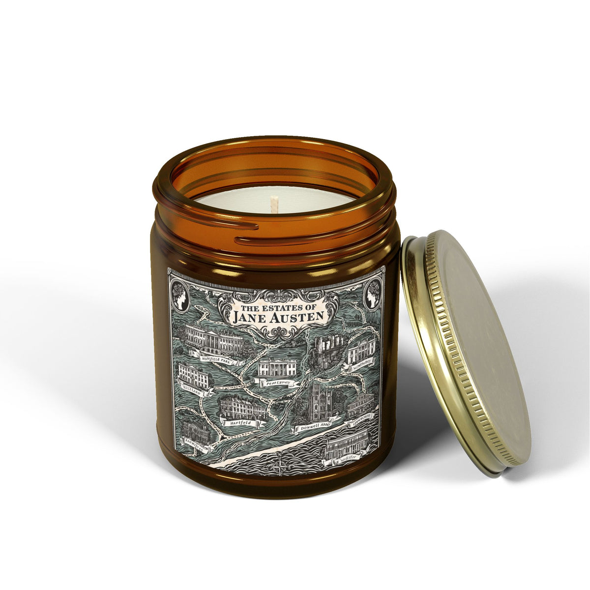 Jane Austen Estate Map Candle | Scented Candle