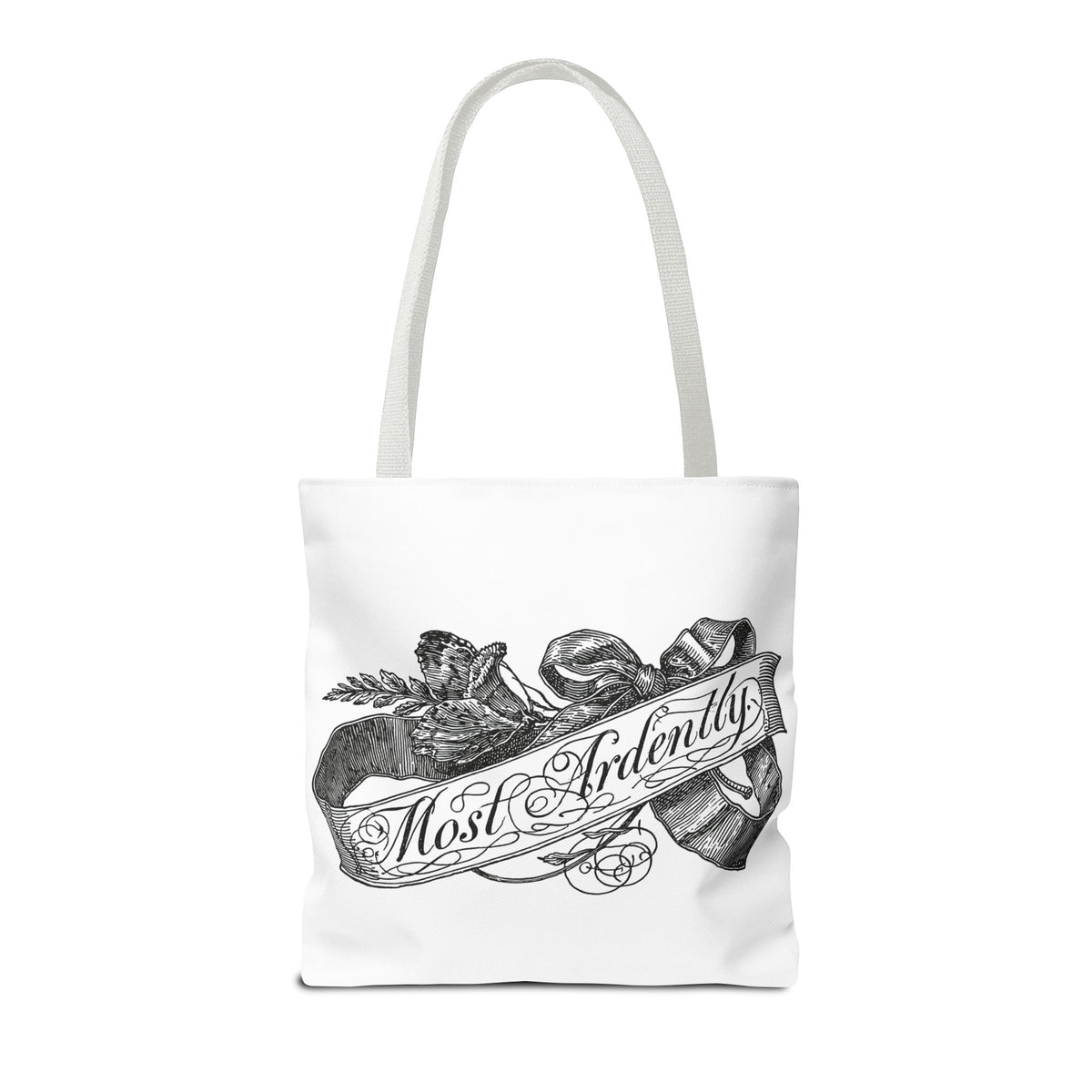Regency Ribbon Banner Tote — Most Ardently