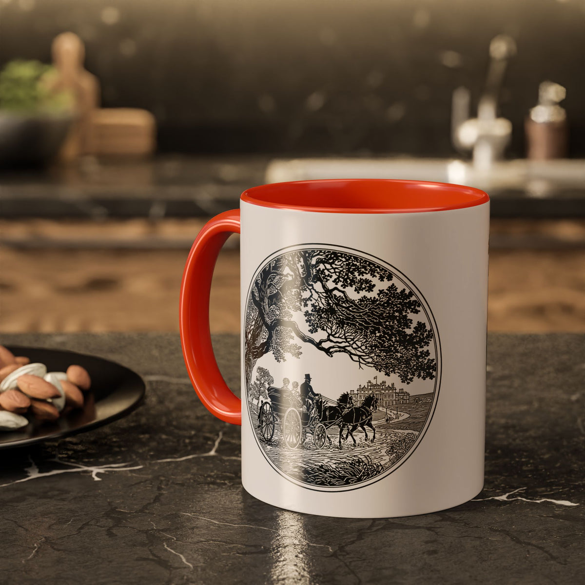 Romantic Vintage Silhouette Mug — "Most Ardently" Tea Coffee Cup (11oz/15oz)