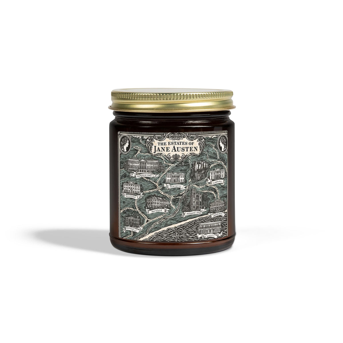 Jane Austen Estate Map Candle | Scented Candle
