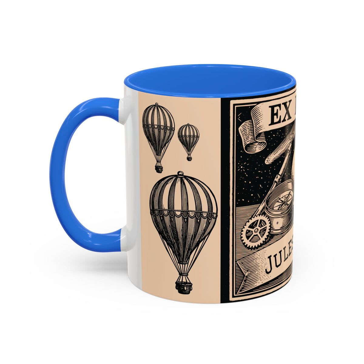 Jules Verne Ex Libris Vintage Science Fiction Coffee Mug (11oz & 15oz)