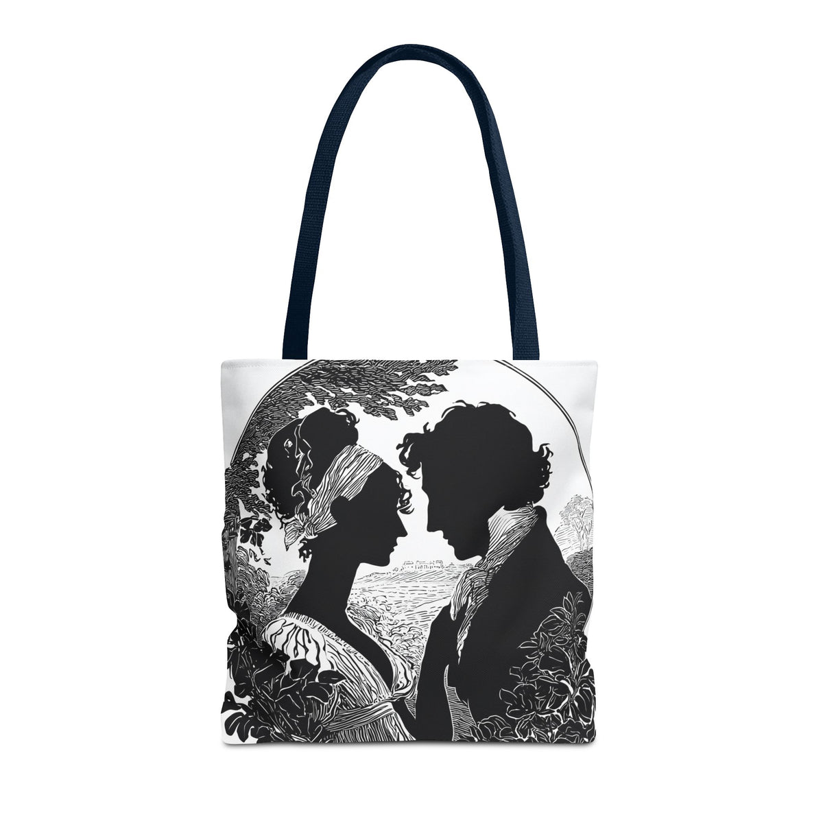 Silhouette Romance Tote Bag — Vintage Regency Couple