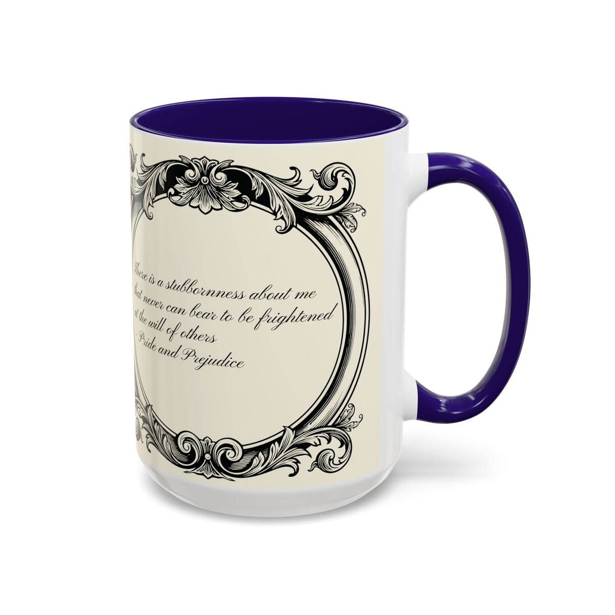 Quote from Pride & Prejudice Vintage Floral Mug — “Pride & Prejudice” Ceramic Book Lover Mug (11oz/15oz)