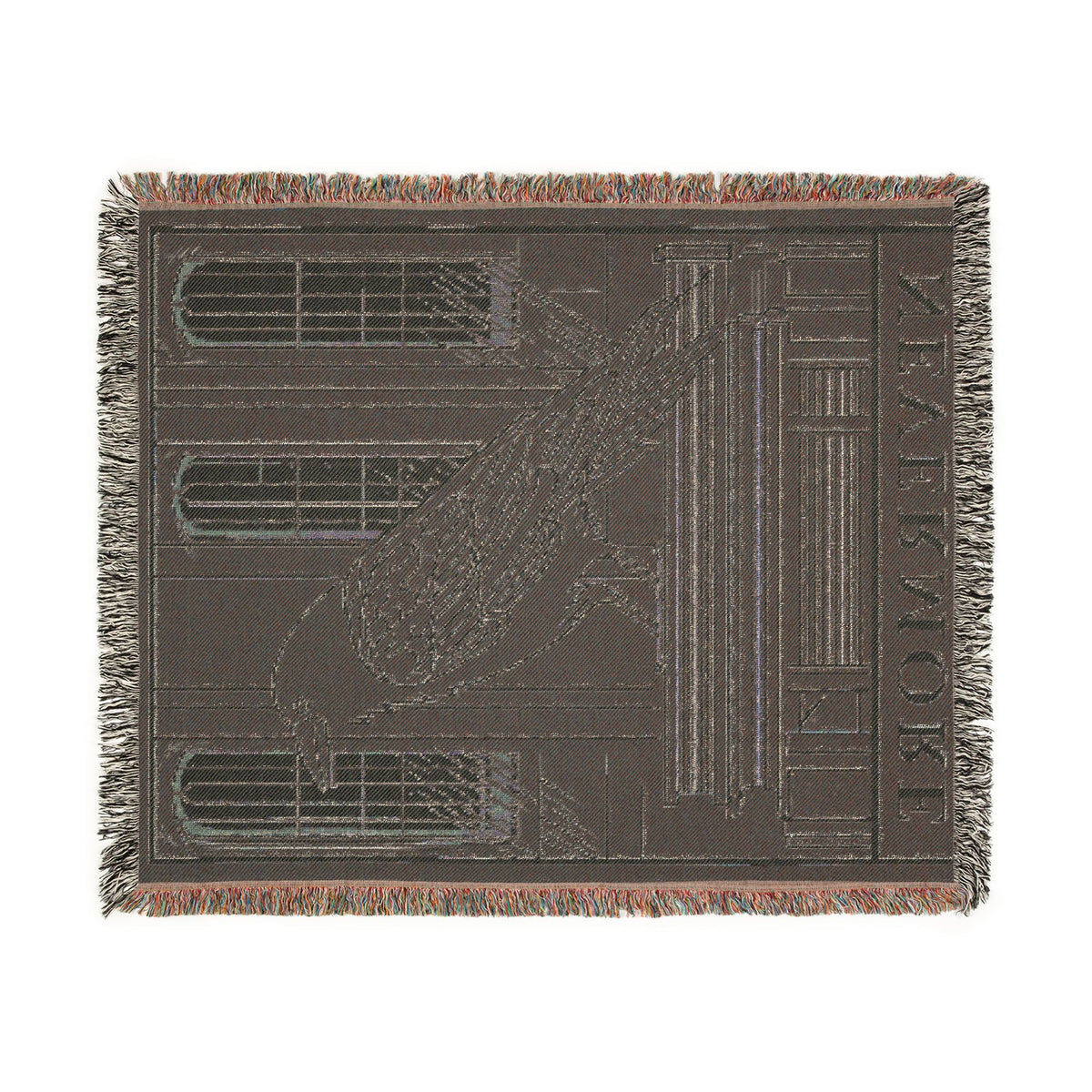 Nevermore Raven Woven Blanket | Gothic Poe Throw, Literary Decor