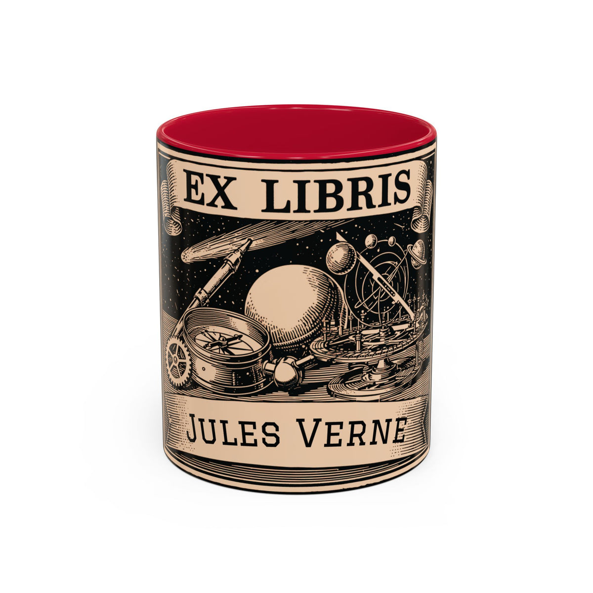 Jules Verne Ex Libris Vintage Science Fiction Coffee Mug (11oz & 15oz)