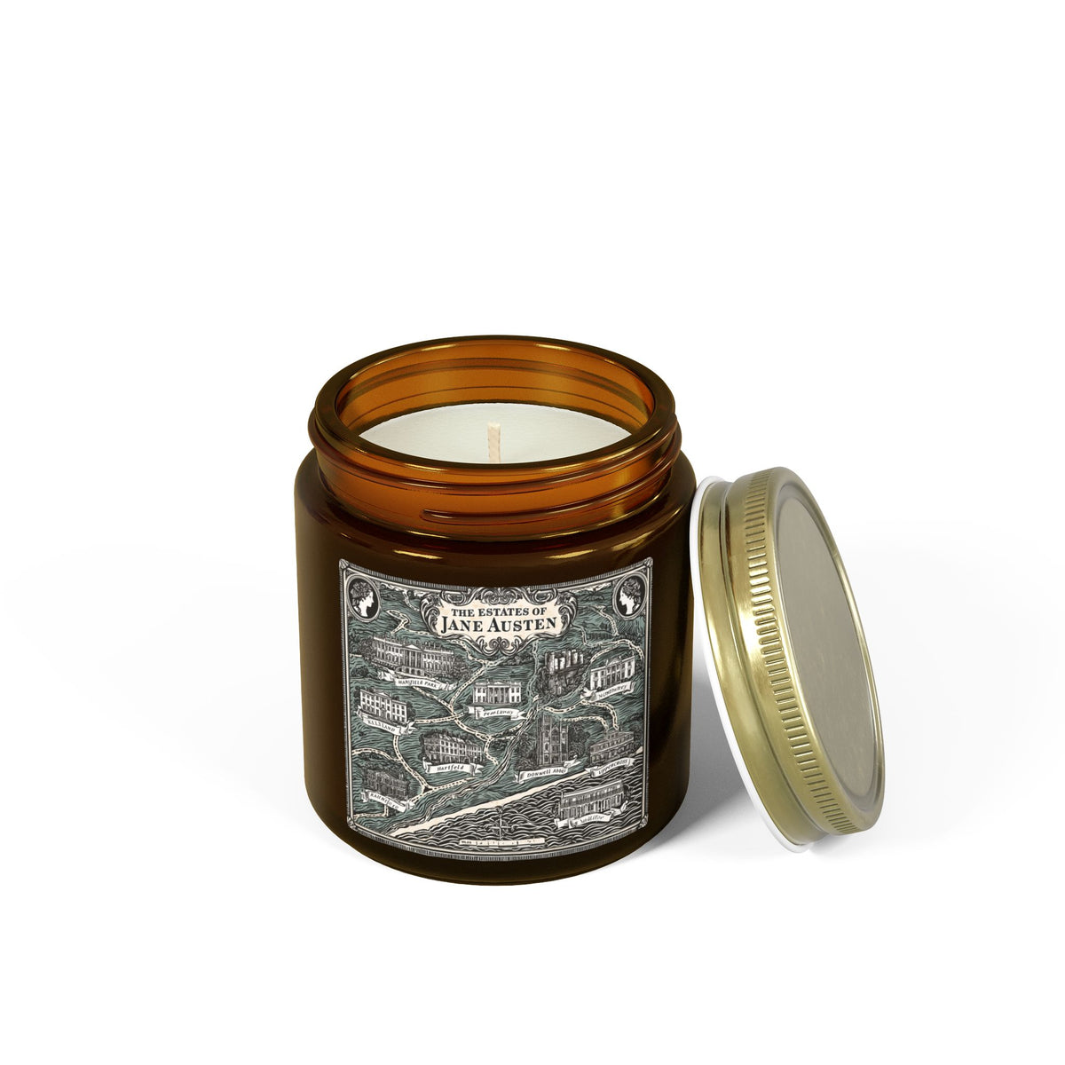 Jane Austen Estate Map Candle | Scented Candle