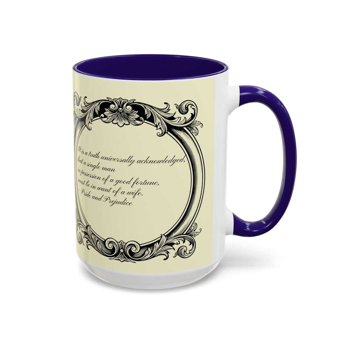Pride and Prejudice Quote Mug — “Mr. Darcy at Pemberley” Vintage Jane Austen Coffee Cup (11oz/15oz)