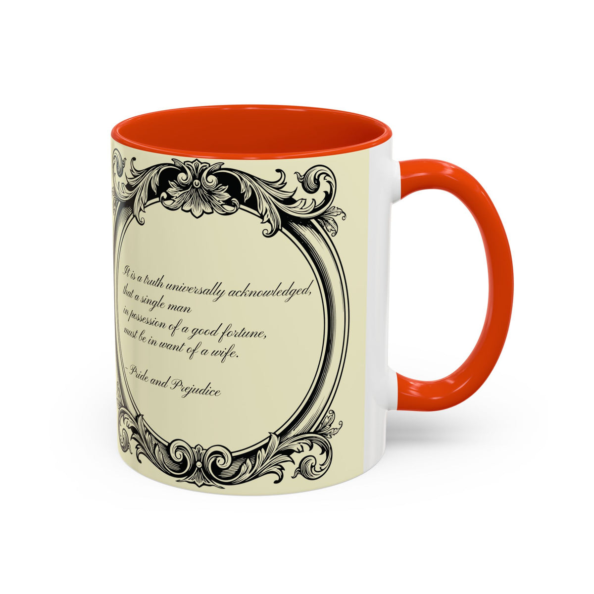 Pride and Prejudice Quote Mug — “Mr. Darcy at Pemberley” Vintage Jane Austen Coffee Cup (11oz/15oz)