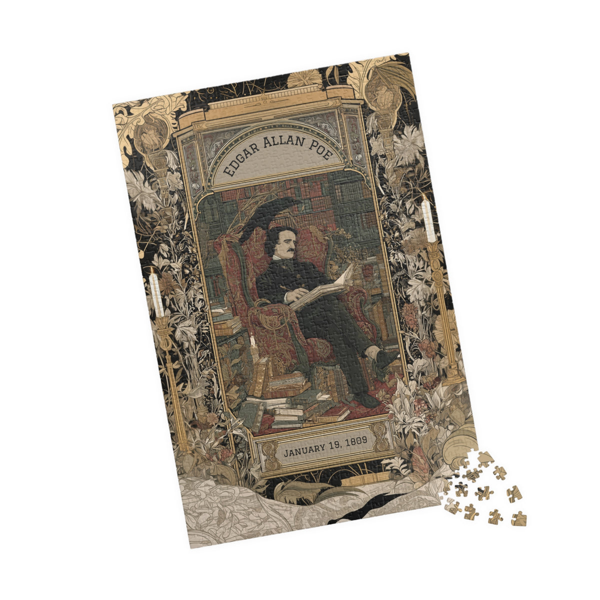 Edgar Allan Poe's Raven Holding Court - Nevermore Puzzle