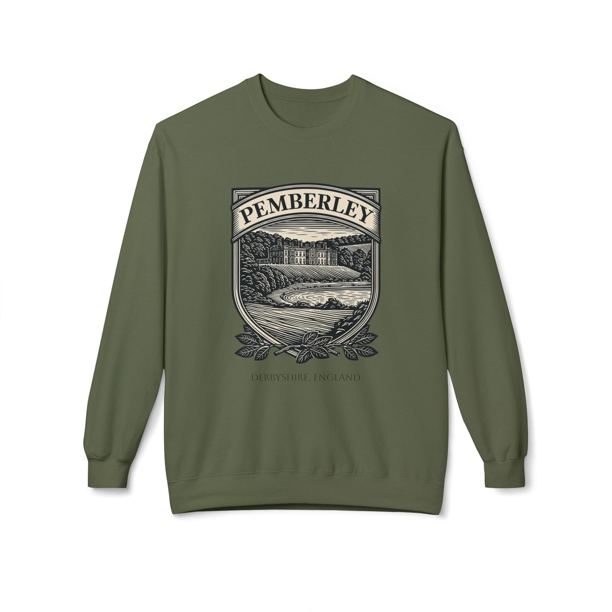 Pemberley Estate Crewneck Sweatshirt — Jane Austen Cozy Literary Pullover