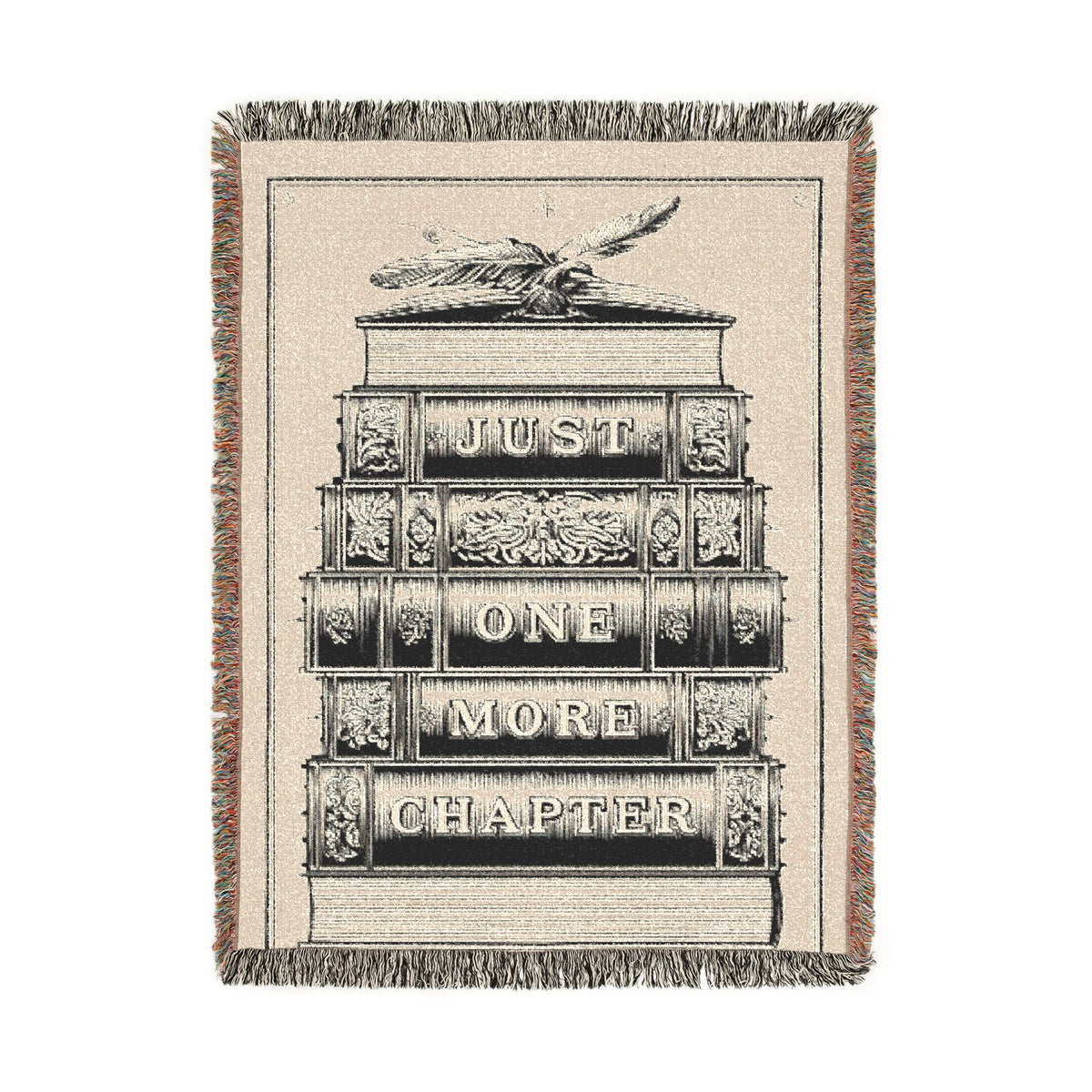 "Just One More Chapter"  Mantra Woven Blanket | Excuse Tapestry Throw