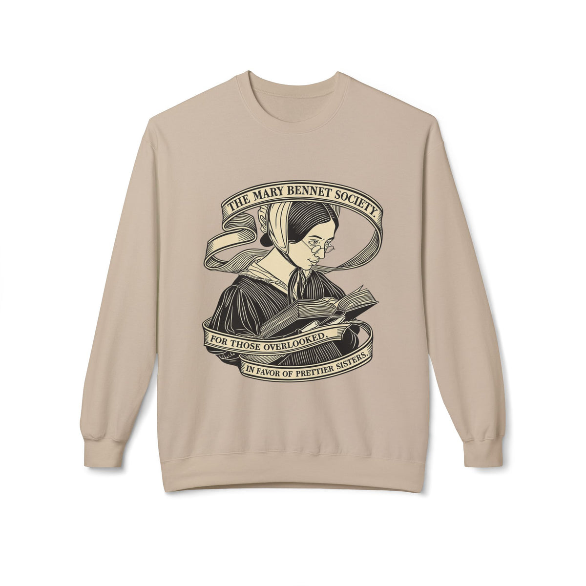 The Mary Bennet Society Literary Crewneck Sweatshirt — Vintage Booklover Reading Crew