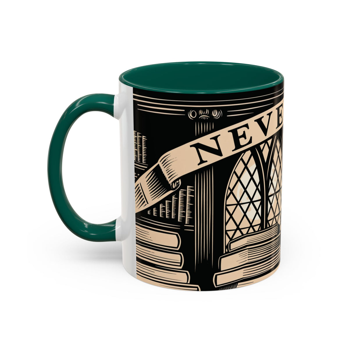 x Nevermore Raven woodcut illustration Mug | Edgar Allan Poe inspired