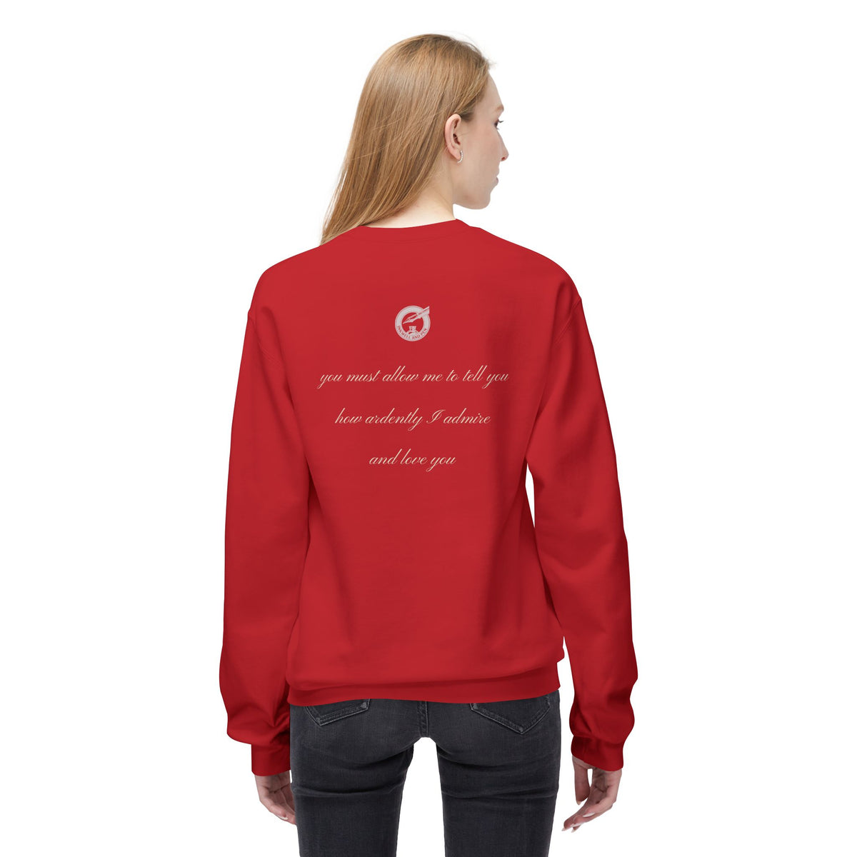 Sepia Toned Pride & Prejudice Crewneck Sweatshirt — Vintage Romance Literary Pullover