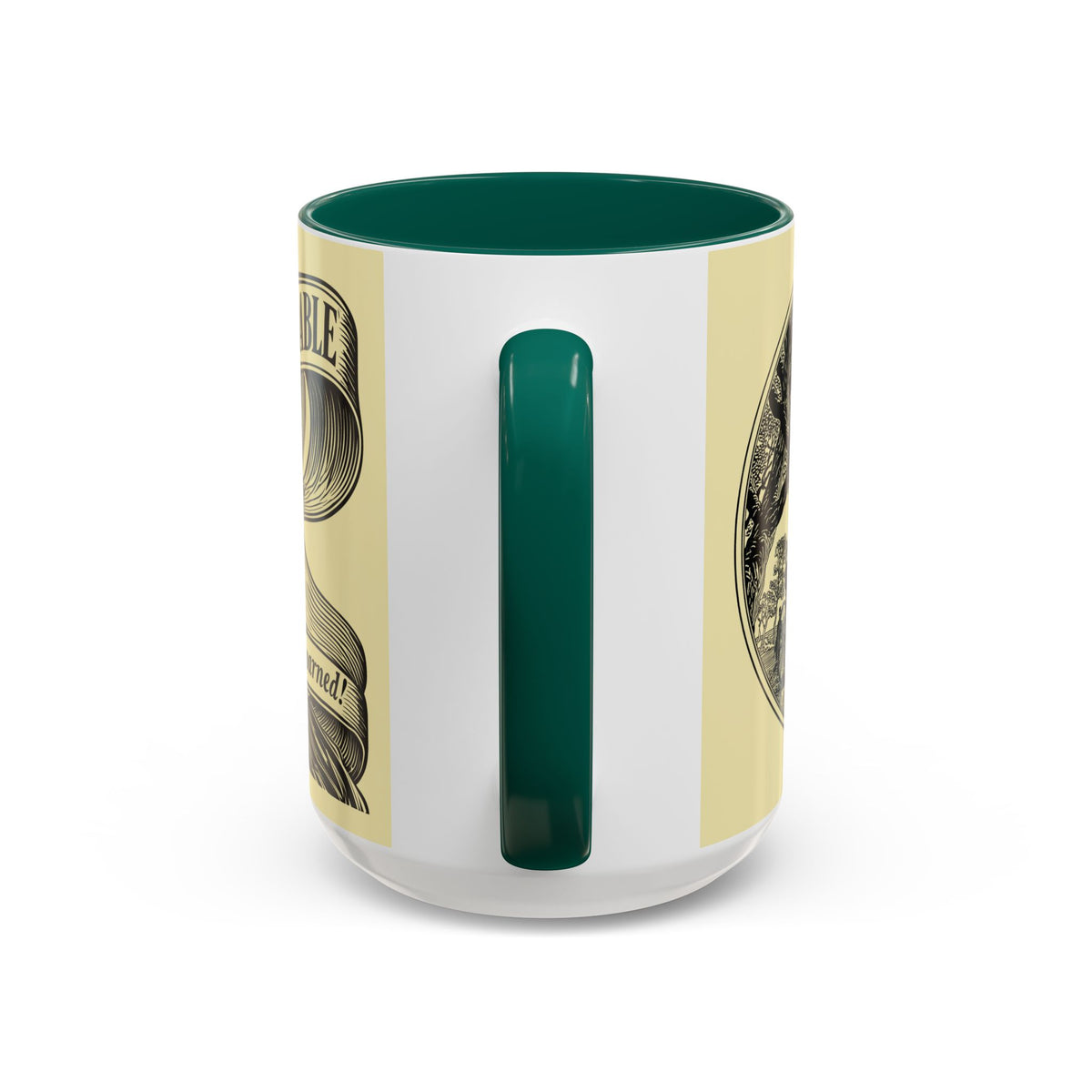 Vintage 'Barely Tolerable' Illustration Coffee Mug (11oz/15oz)
