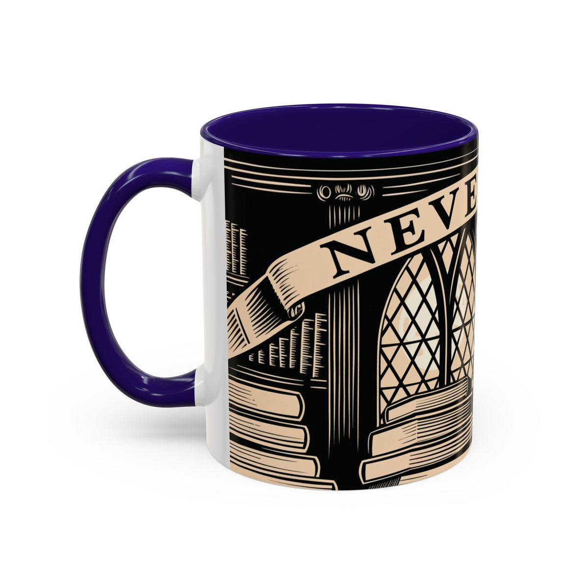 x Nevermore Raven woodcut illustration Mug | Edgar Allan Poe inspired