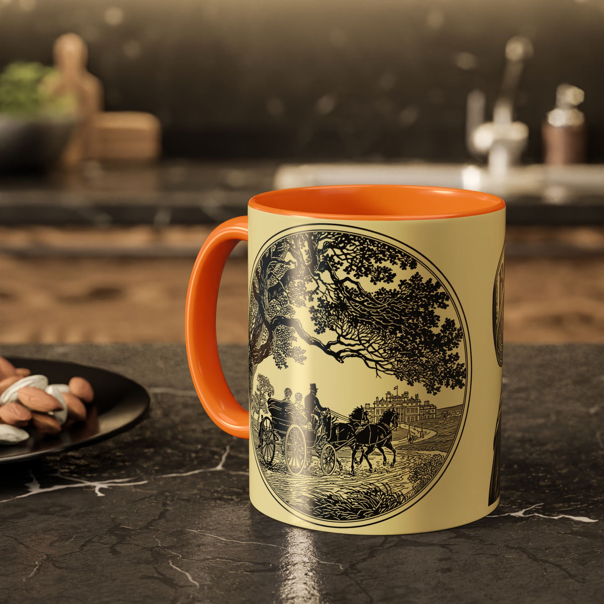 Vintage 'Barely Tolerable' Illustration Coffee Mug (11oz/15oz)