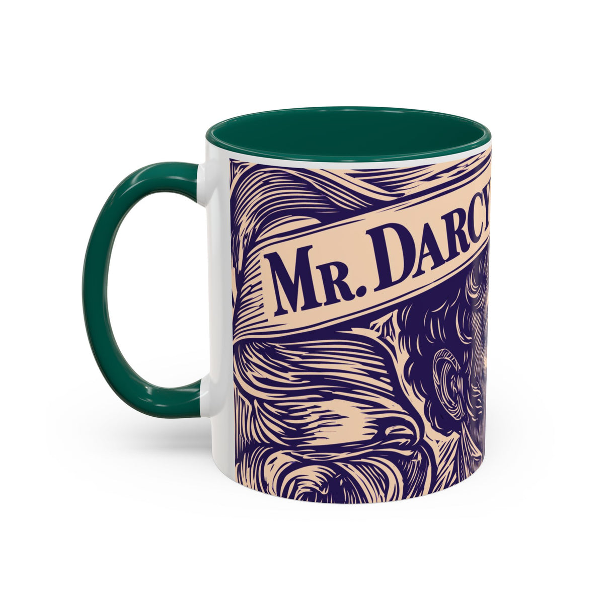 Darcy On My Mind Ceramic Mug — Jane Austen Literary Coffee Cup (11oz/15oz)