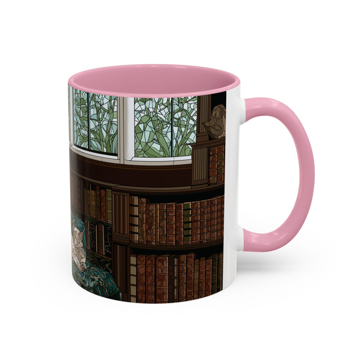 Cozy Reading Nook Cat Mug | Ceramic Coffee Cup 11oz 15oz