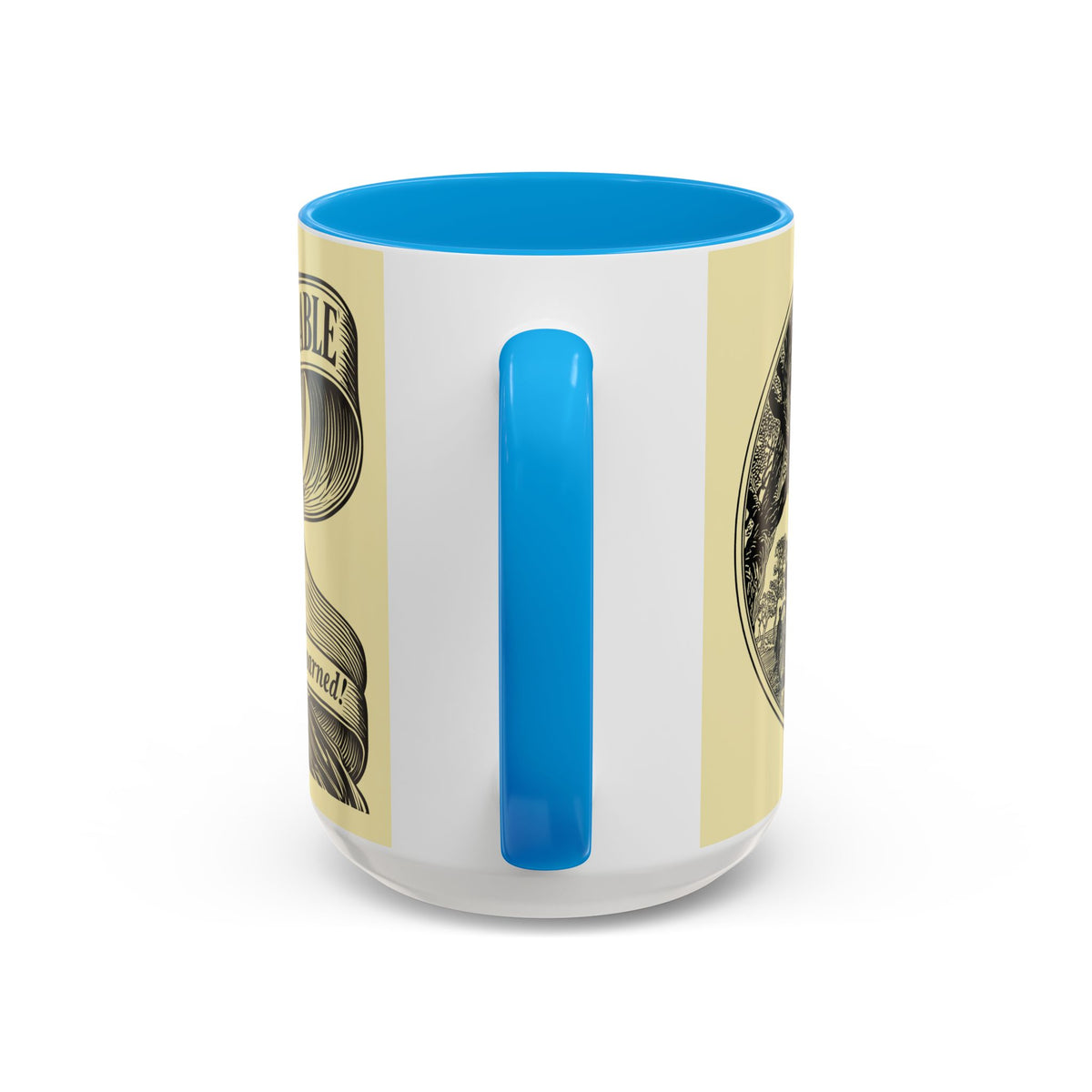 Vintage 'Barely Tolerable' Illustration Coffee Mug (11oz/15oz)