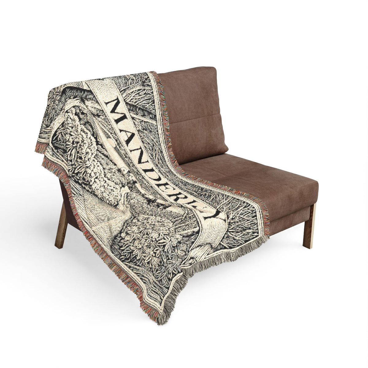 x Manderley Estate Landscape Woven Blanket | Vintage Manor Tapestry Throw