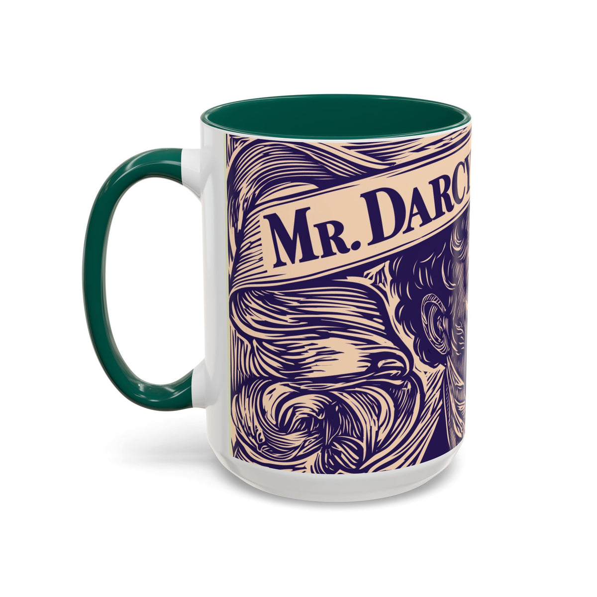 Darcy On My Mind Ceramic Mug — Jane Austen Literary Coffee Cup (11oz/15oz)