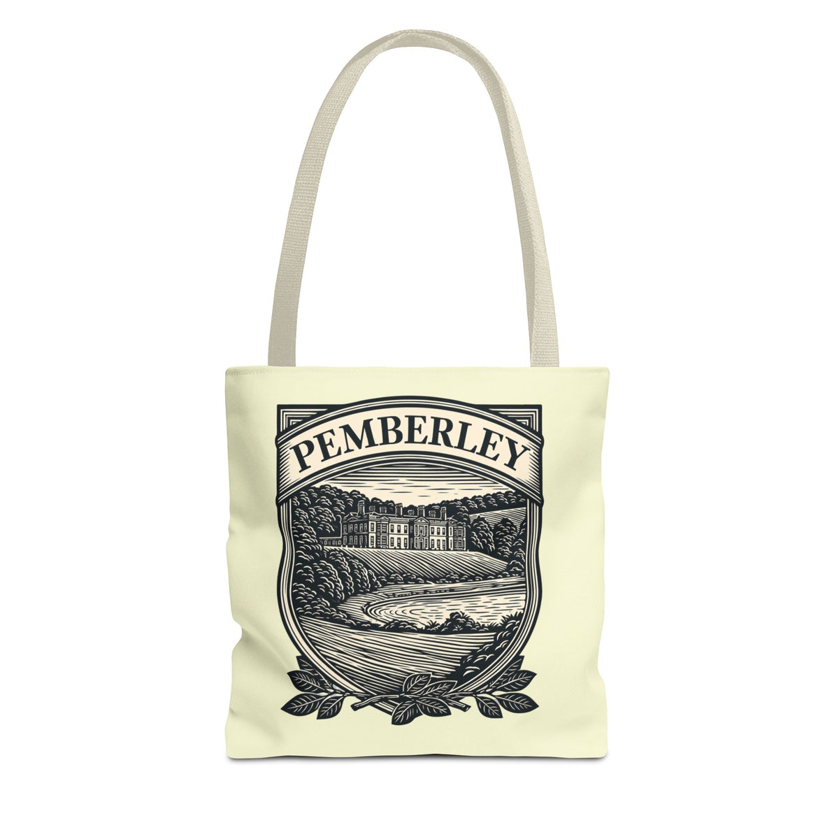 Pemberley Crest Tote Bag — Regency Manor Vintage Shield Canvas Tote