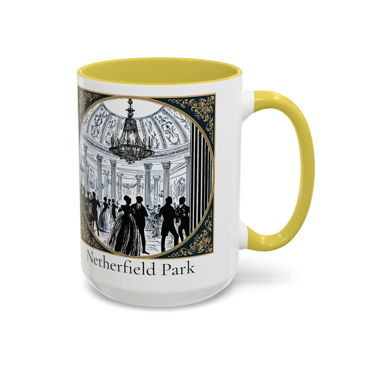 Netherfield Park Ballroom Scene Mug | 11oz 15oz Color Accent