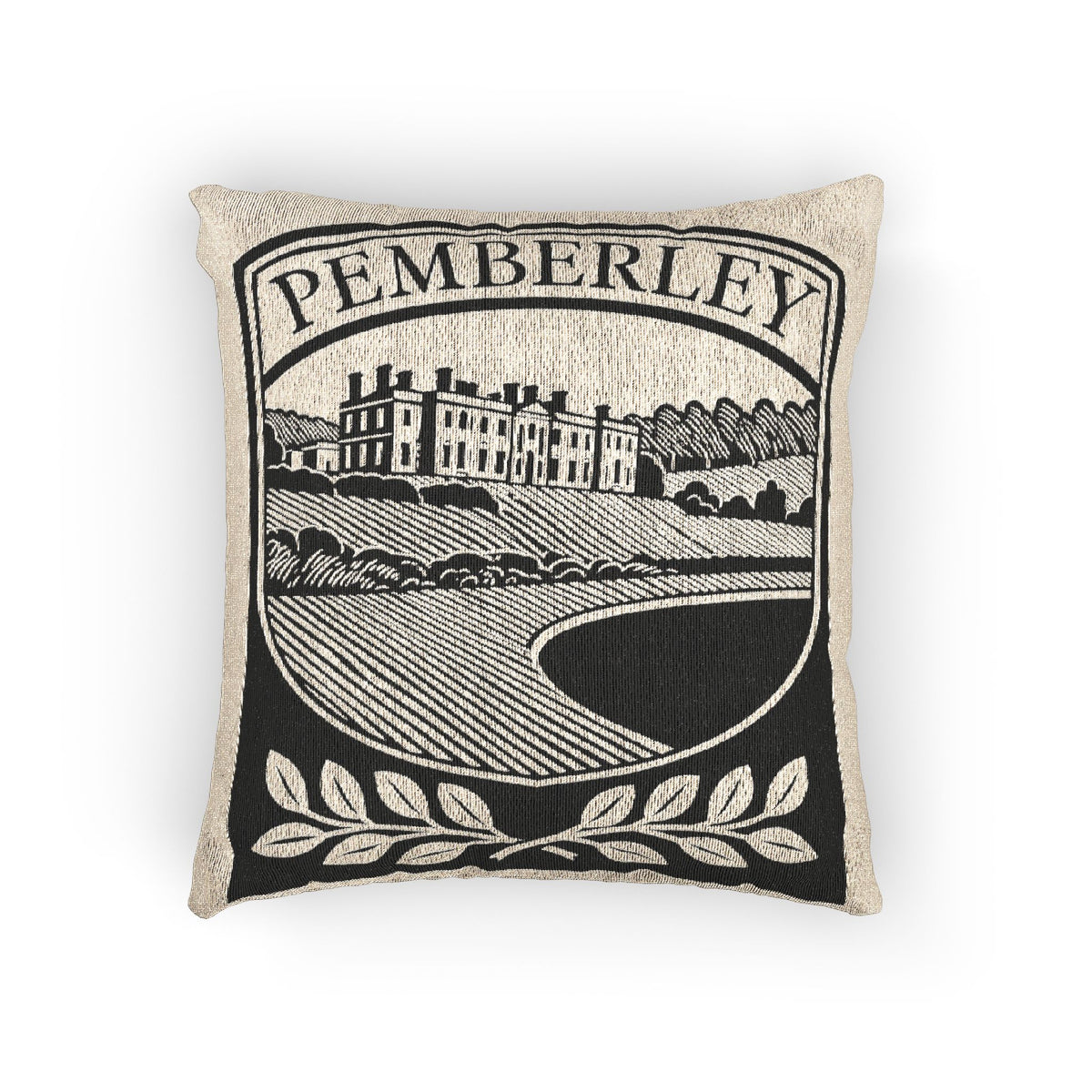Pemberley Estate Woven Pillow | Pride & Prejudice Literary Tapestry Pillow