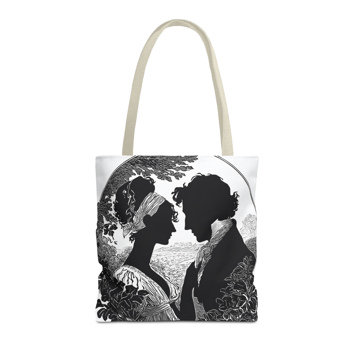 Silhouette Romance Tote Bag — Vintage Regency Couple