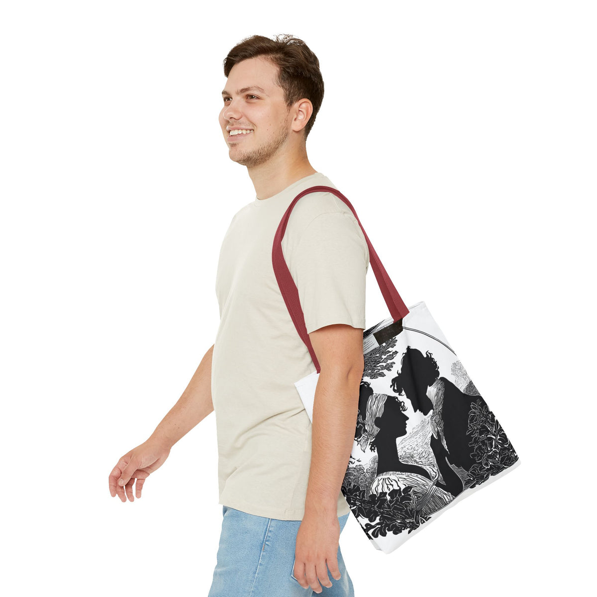 Silhouette Romance Tote Bag — Vintage Regency Couple
