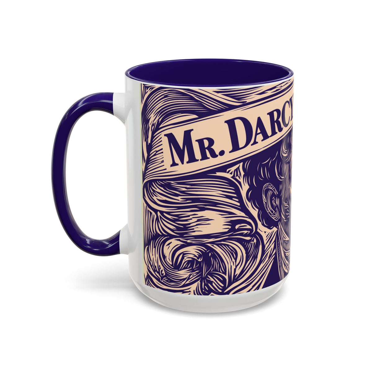 Darcy On My Mind Ceramic Mug — Jane Austen Literary Coffee Cup (11oz/15oz)