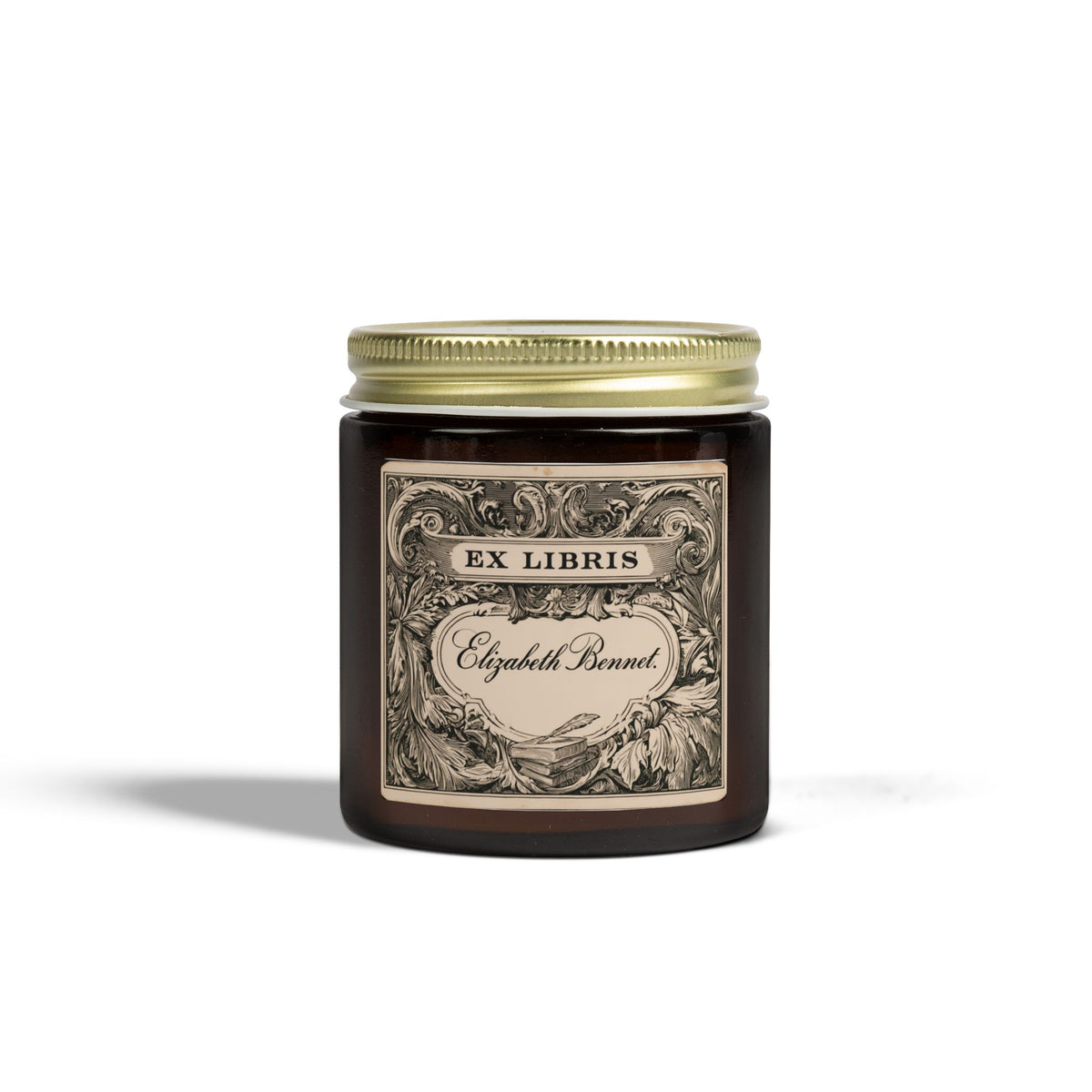 Ex Libris Vintage Label  Wax Candle