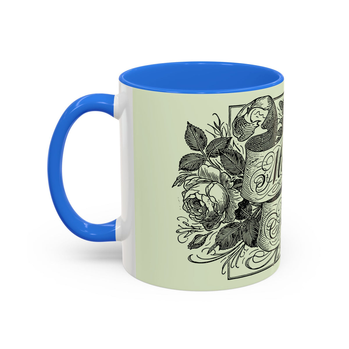 Most Ardently script banner floral Mug | Pink 11 or 15 oz.