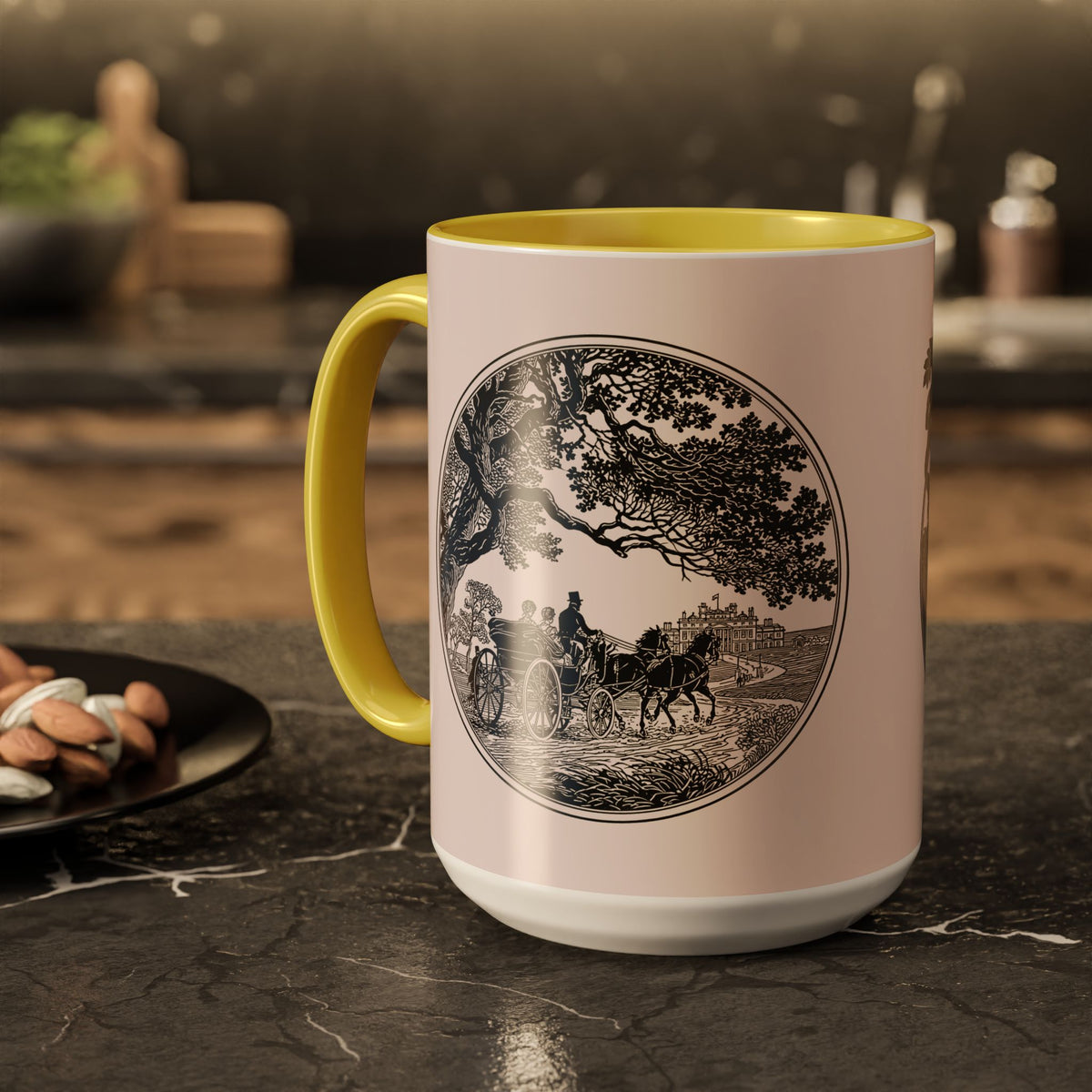 Romantic Vintage Silhouette Mug — "Most Ardently" Tea Coffee Cup (11oz/15oz)