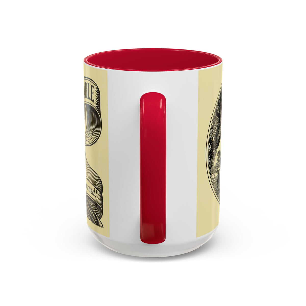 Vintage 'Barely Tolerable' Illustration Coffee Mug (11oz/15oz)
