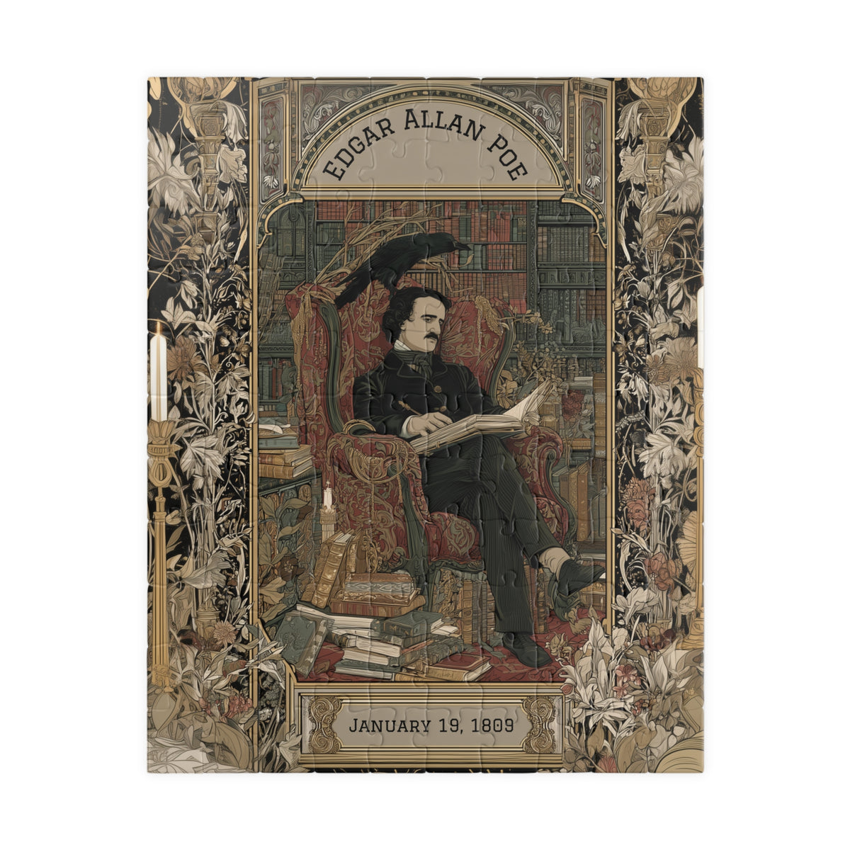 Edgar Allan Poe's Raven Holding Court - Nevermore Puzzle