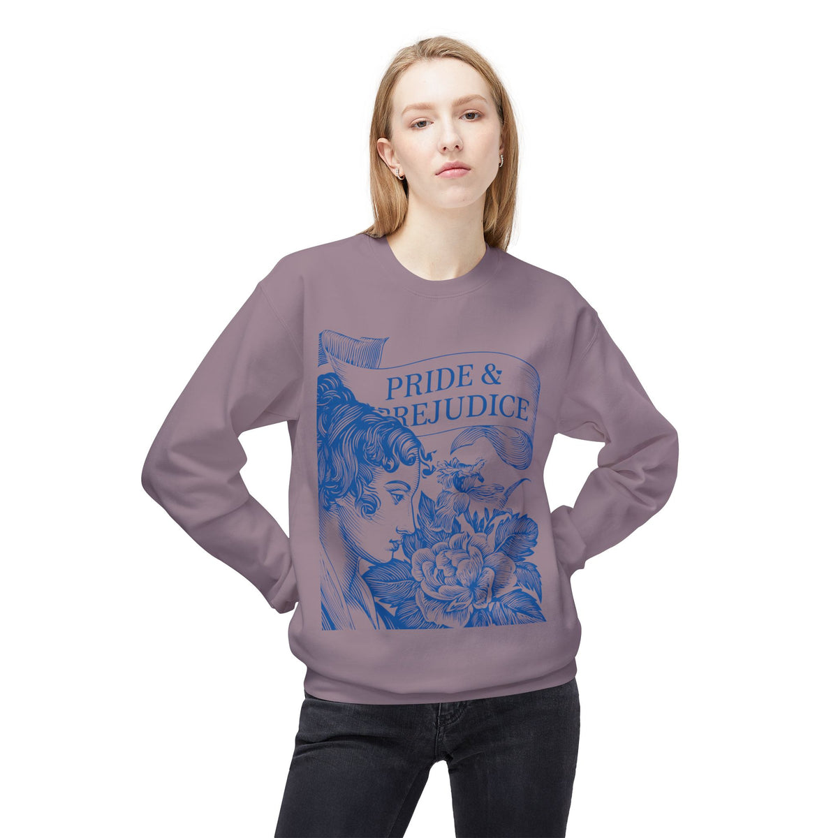 Pride & Prejudice Floral Sweatshirt — Jane Austen Booklover Crewneck (Derbyshire Coordinates)