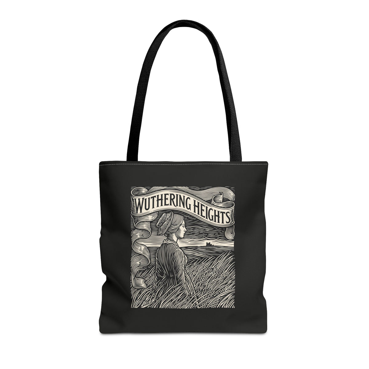Wuthering Heights Illustrated Tote Bag — Gothic Novel Literary Canvas Tote