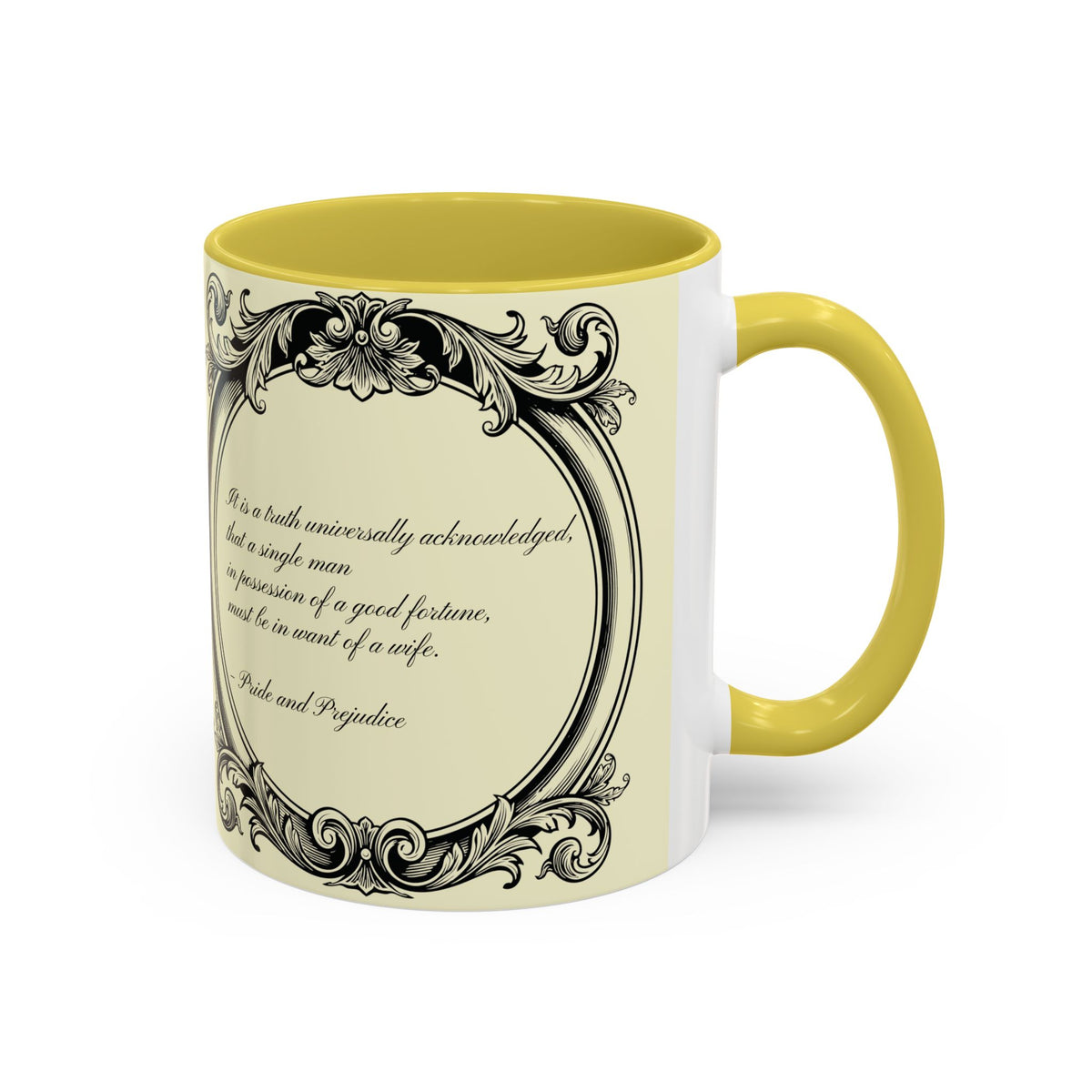 Pride and Prejudice Quote Mug — “Mr. Darcy at Pemberley” Vintage Jane Austen Coffee Cup (11oz/15oz)