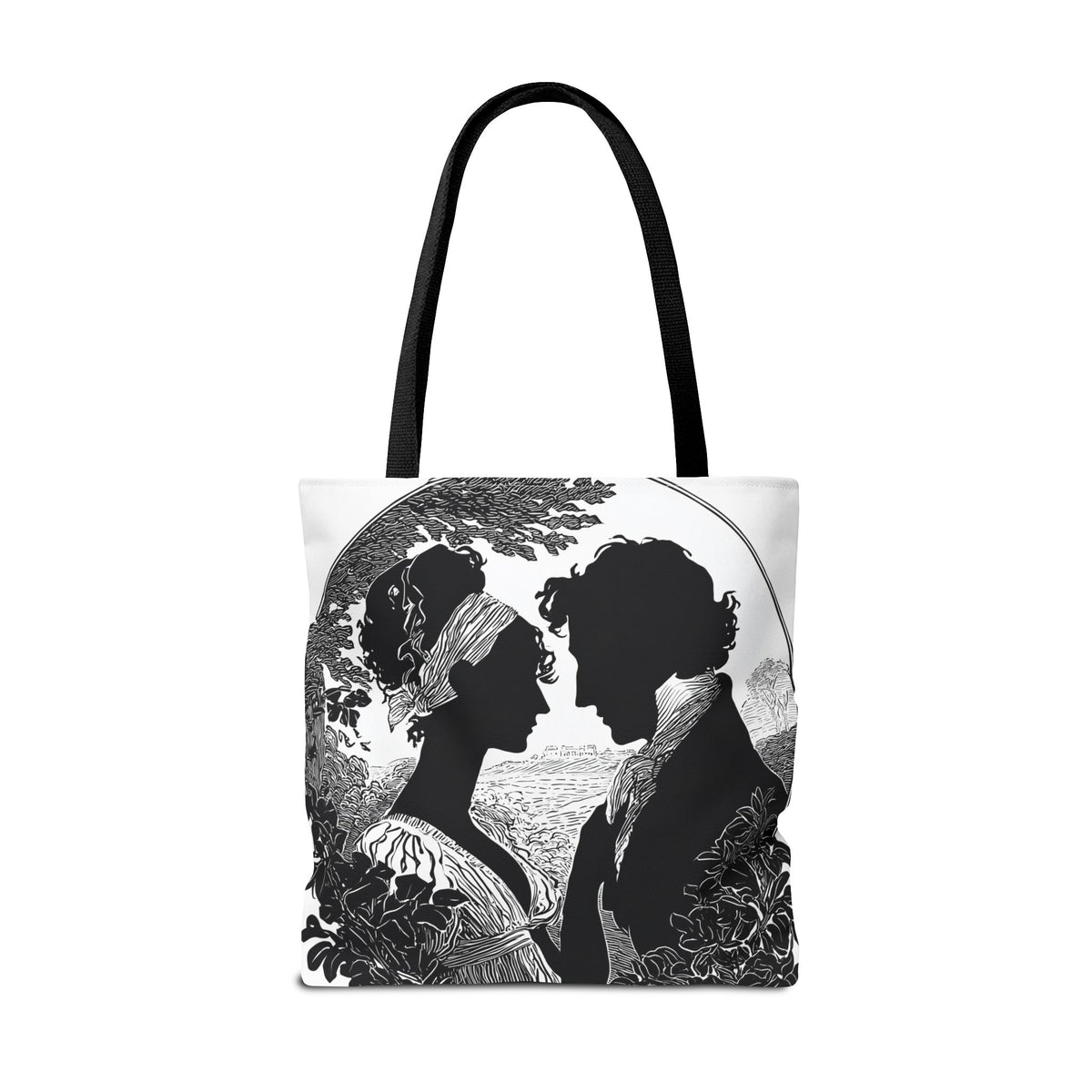 Silhouette Romance Tote Bag — Vintage Regency Couple