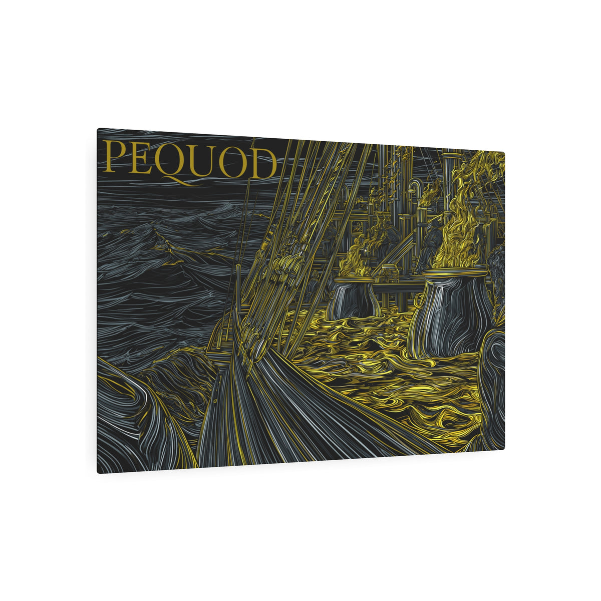 Try Works Aboard The Pequod  —  Moby Dick - Nautical Ship Illustration Wall Decor