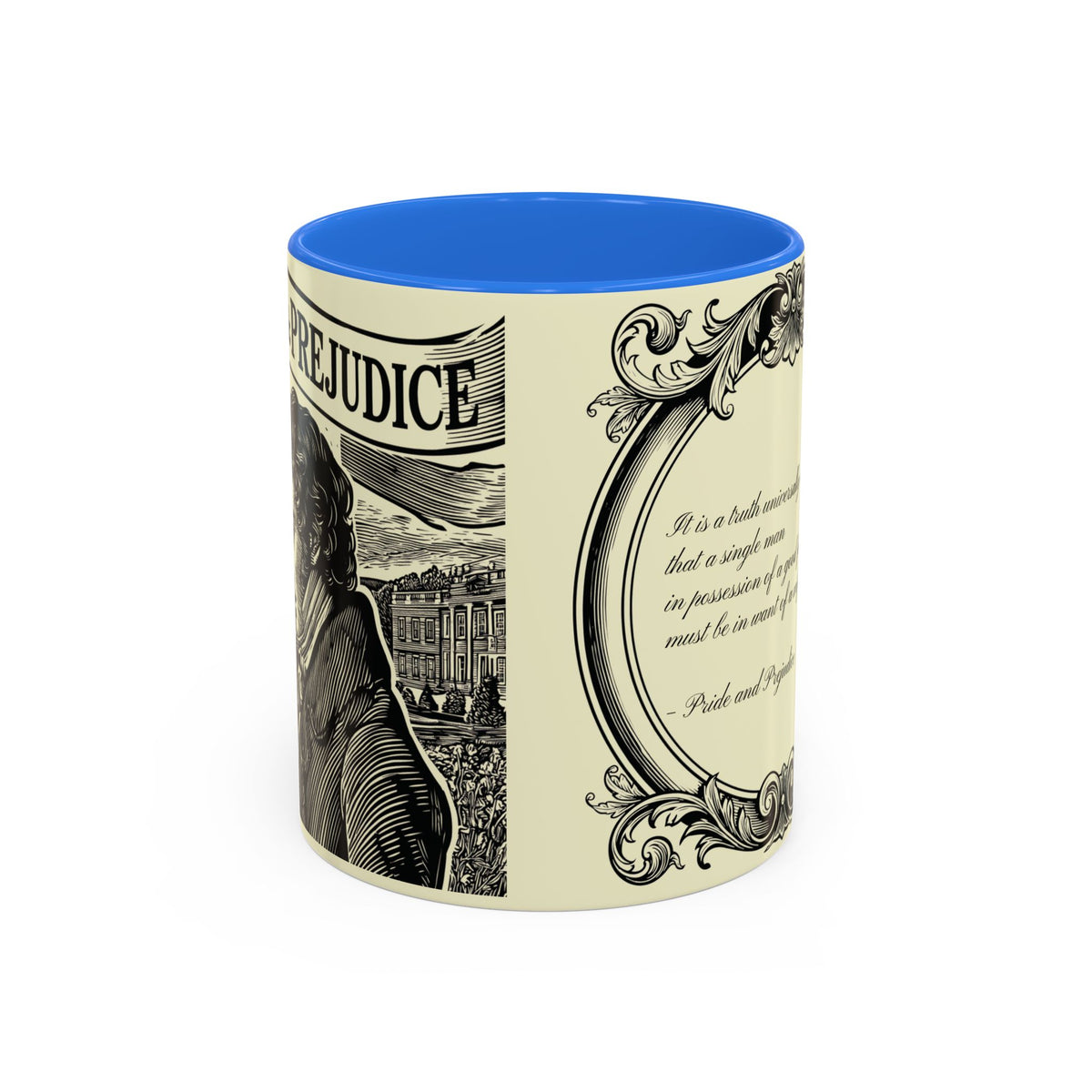 Pride and Prejudice Quote Mug — “Mr. Darcy at Pemberley” Vintage Jane Austen Coffee Cup (11oz/15oz)