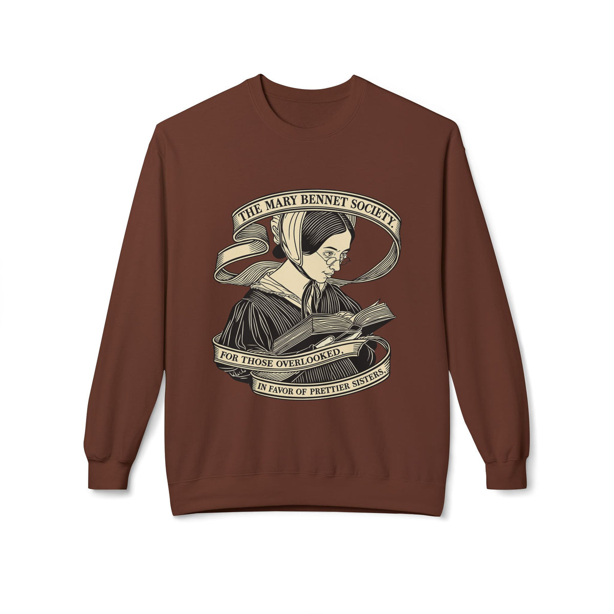 The Mary Bennet Society Literary Crewneck Sweatshirt — Vintage Booklover Reading Crew