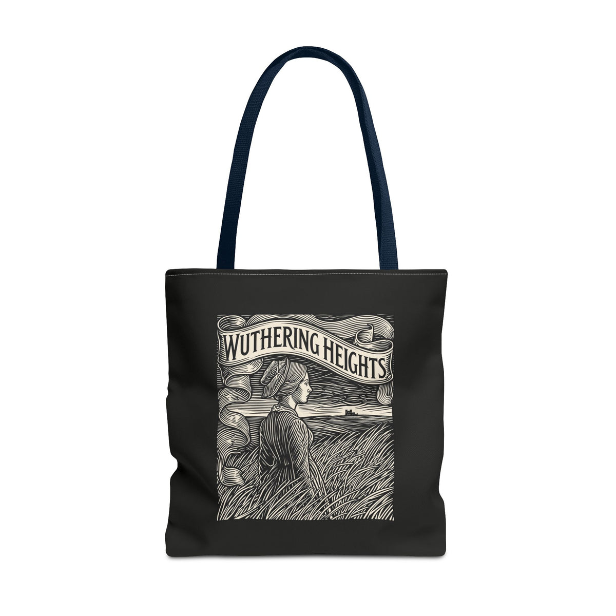 Wuthering Heights Illustrated Tote Bag — Gothic Novel Literary Canvas Tote