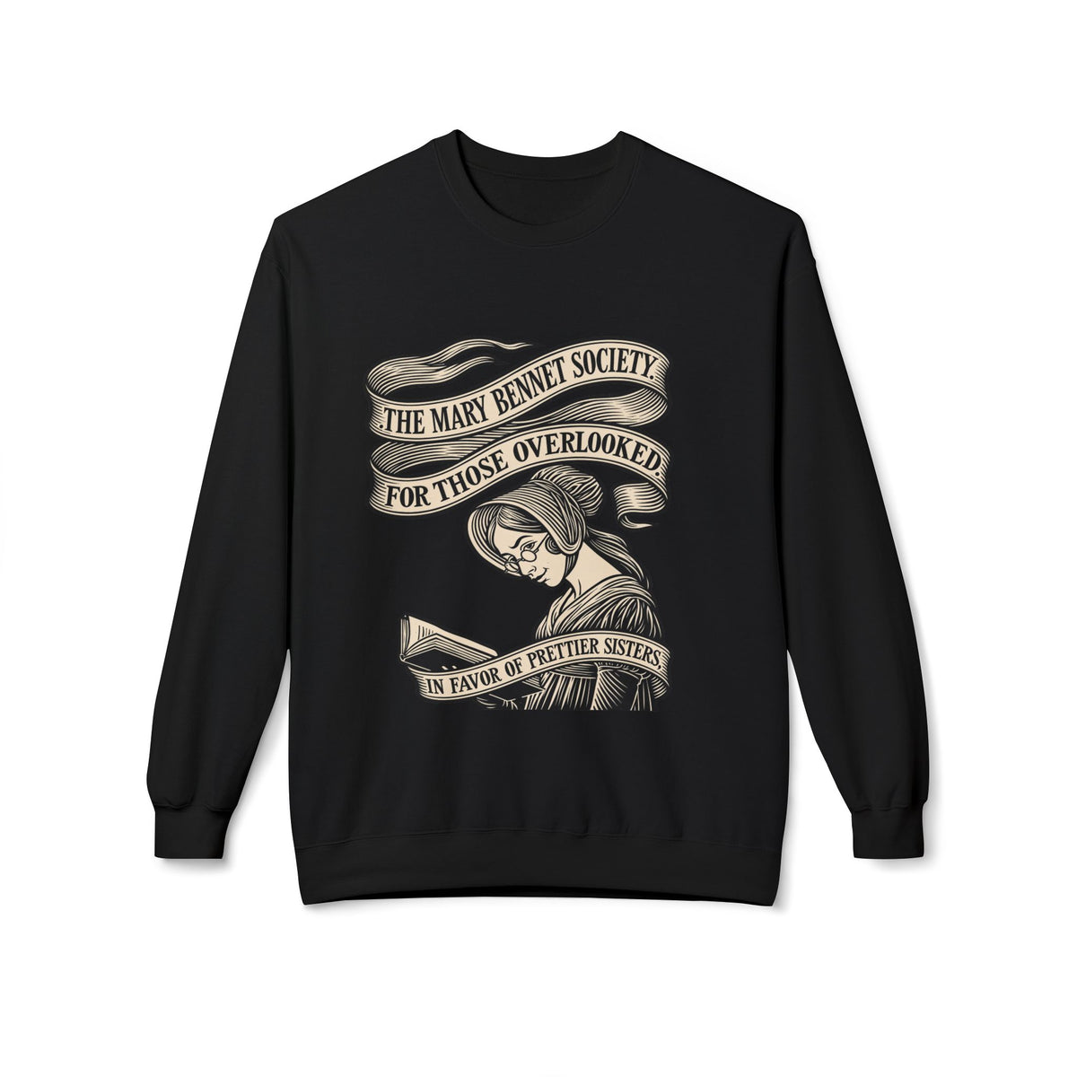 Crewneck Sweatshirt — “The Mary Bennet Society for Those Overlooked” Literary Pride Pullover