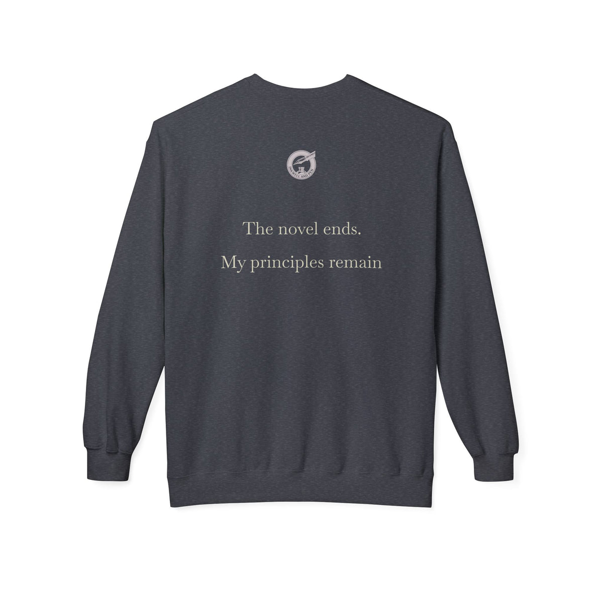 Courage Rises Crewneck Sweatshirt — Vintage Feminist Quote Graphic